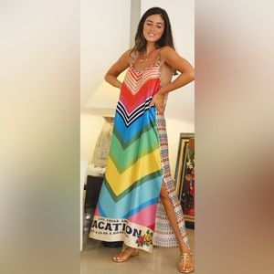 Me369 Vacation Printed Maxi